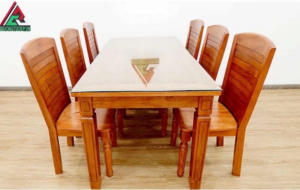 bàn ăn gỗ xoan đào 6 ghế