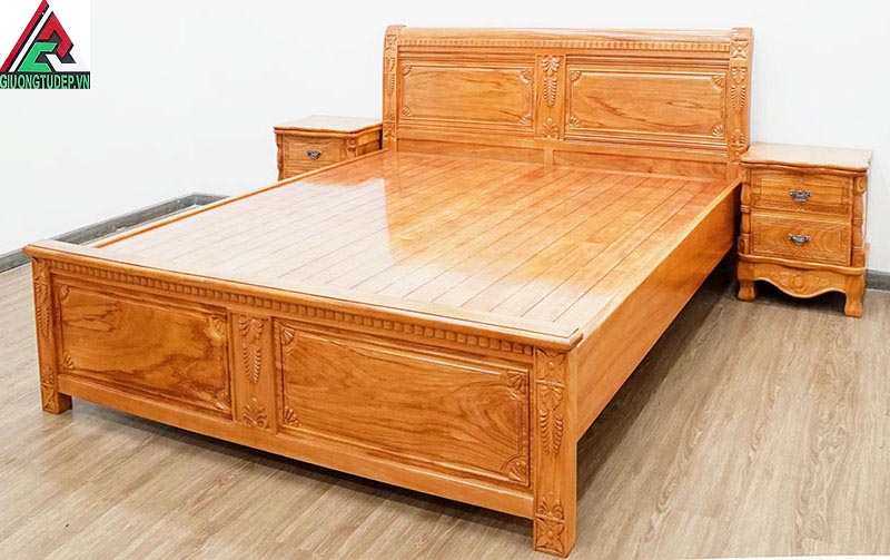 giường gỗ gõ đỏ GN51