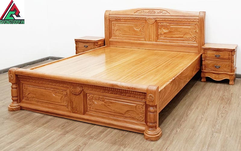 Bộ giường gỗ gõ đỏ GN67