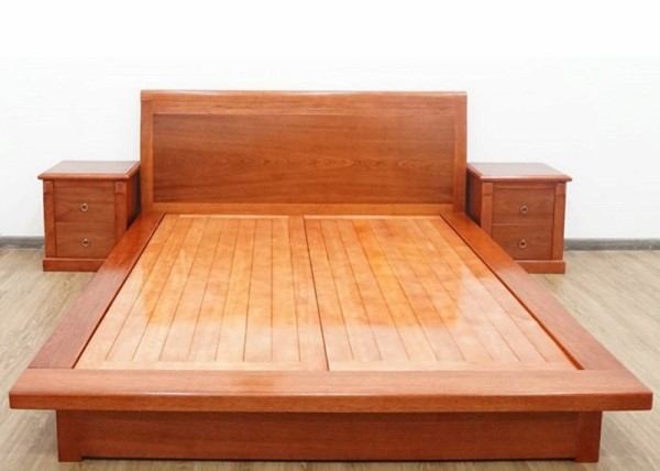 giường gỗ xoan đào kiểu Nhật