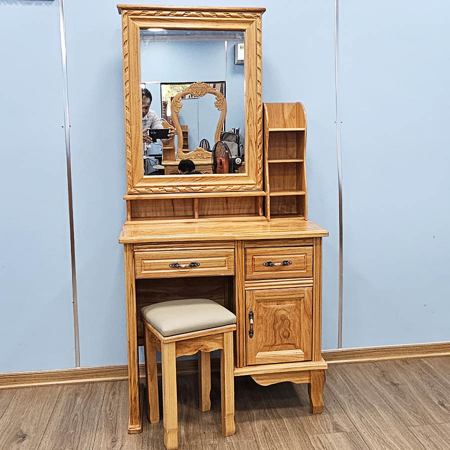  Bàn trang điểm gỗ gõ đỏ hiện đại đẹp