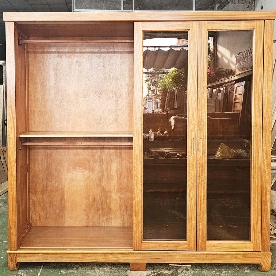 Tủ Quần Áo Hiện Đại Gỗ Gõ Đỏ Đẹp