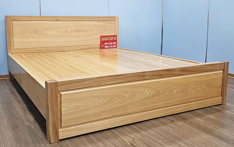 Giường ngủ gỗ Pơm 1m6