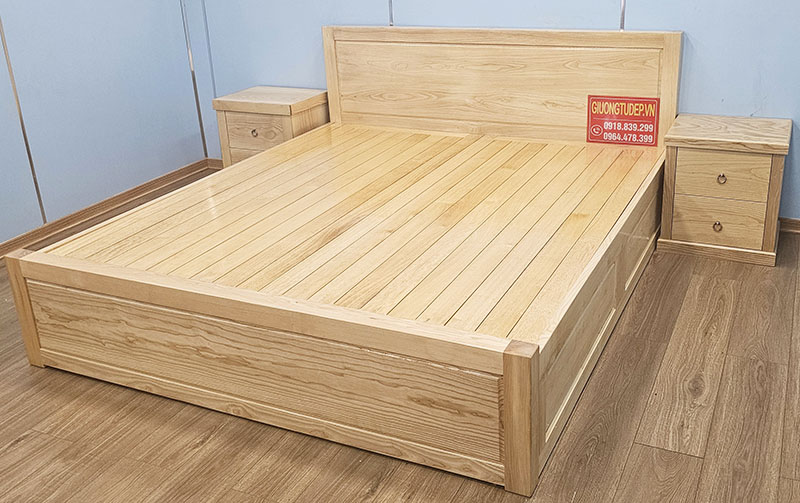 Mẫu Giường Hộp Gỗ Tự Nhiên Đẹp