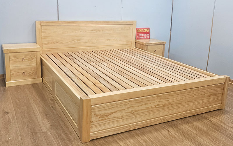 Mẫu Giường Hộp Gỗ Tự Nhiên Giá Rẻ