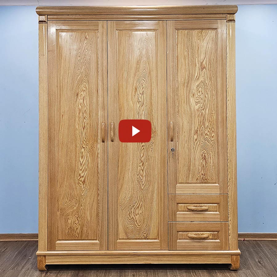 Tủ Quần Áo Hiện Đại 1m6 Gỗ Pơ Mu