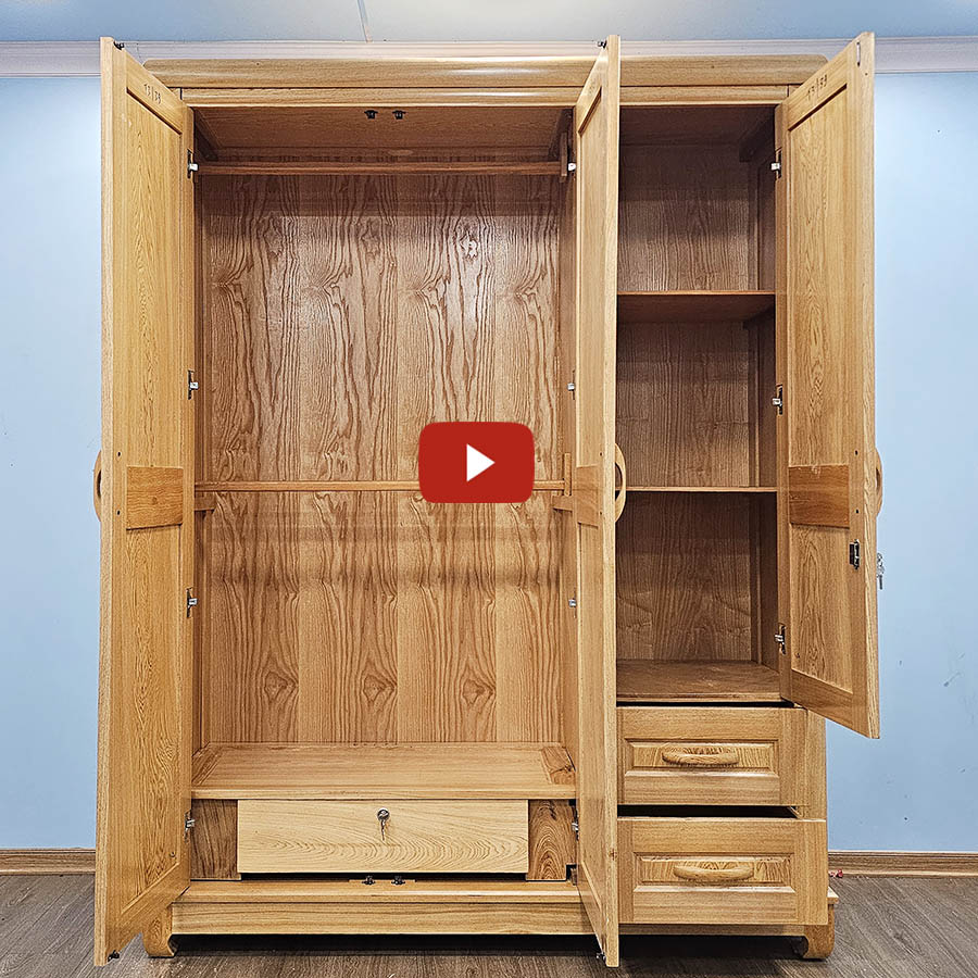 Mẫu Tủ Quần Áo Hiện Đại Gỗ Pơ Mu Đẹp