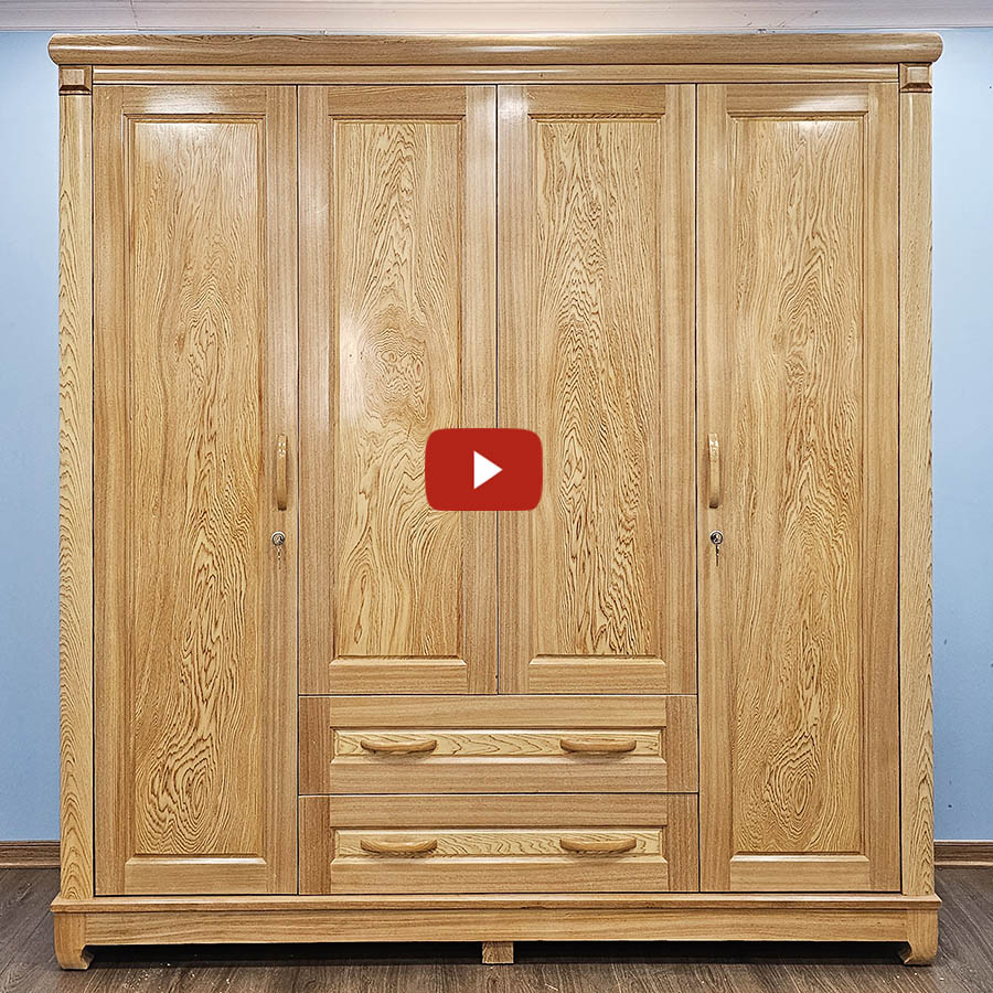 Tủ Quần Áo Gỗ PơMu Đẹp