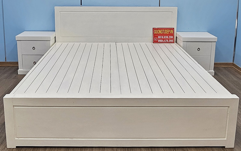 Giường Ngủ Giá Rẻ Màu Trắng