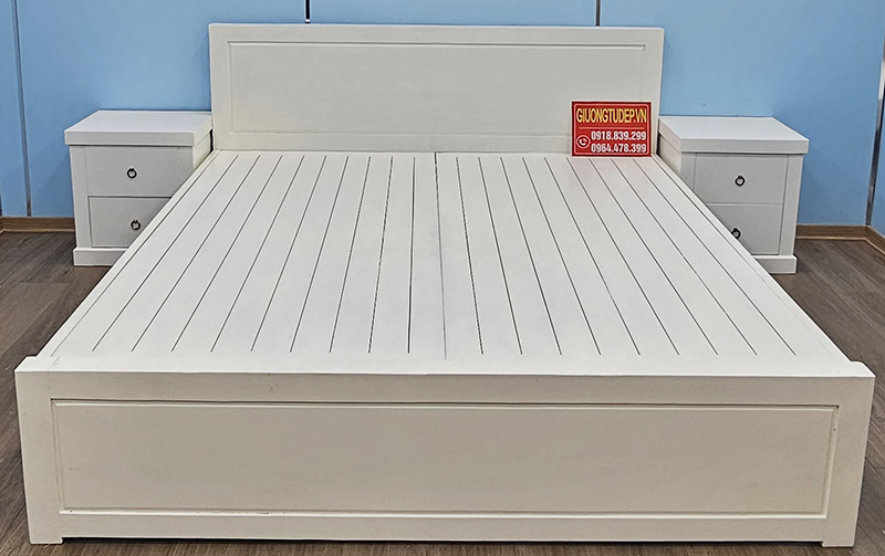 Giường Ngủ Màu Trắng Đẹp Hiện Đại