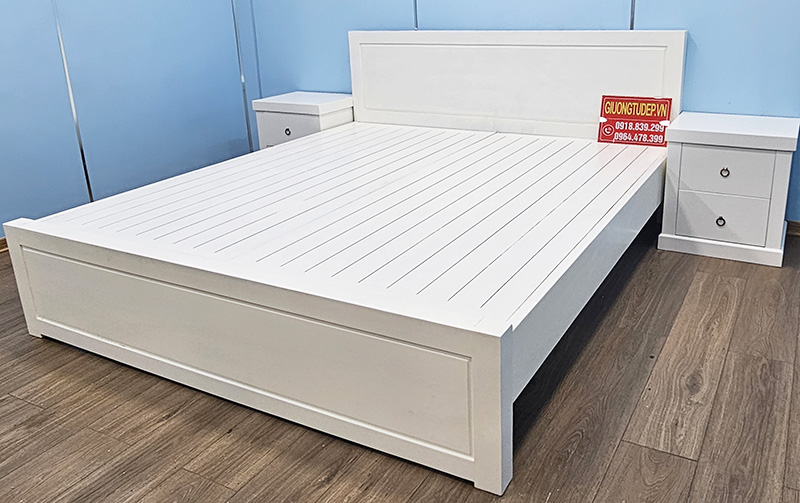 Giường Màu Trắng Hiên Đại Đẹp