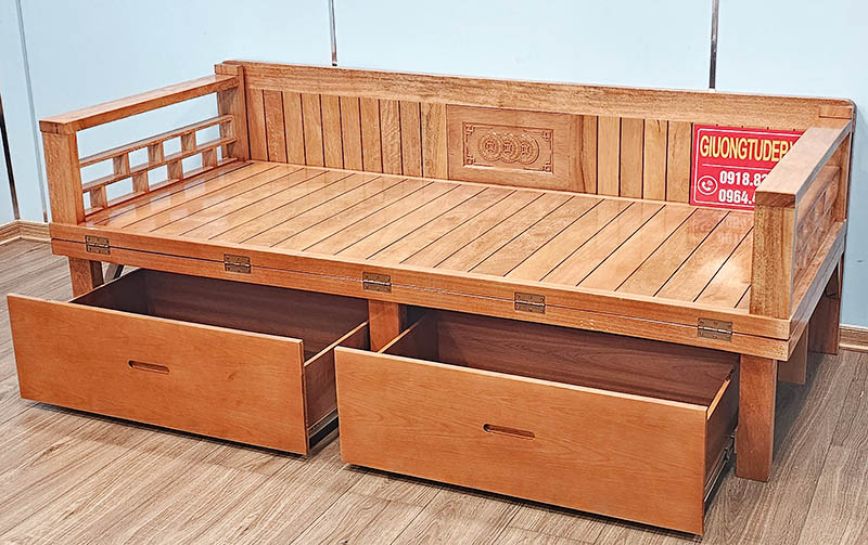 Giường Gấp Gỗ Xoan Đào
