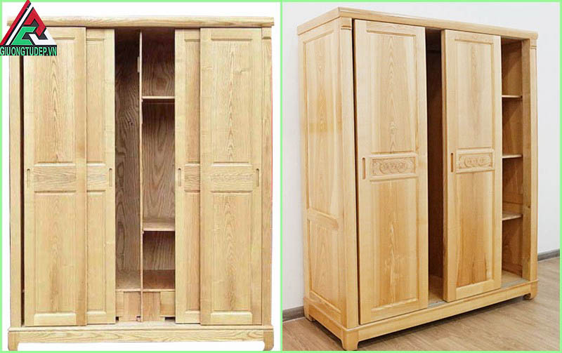 Mẫu tủ quần áo gỗ sồi hiện đại với thiết kế thông minh mới mẻ rất được yêu thích 