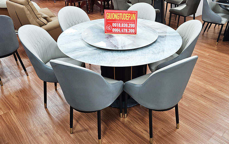 Bàn Ăn Tròn Mặt Đá Có Mâm Xoay.jpg