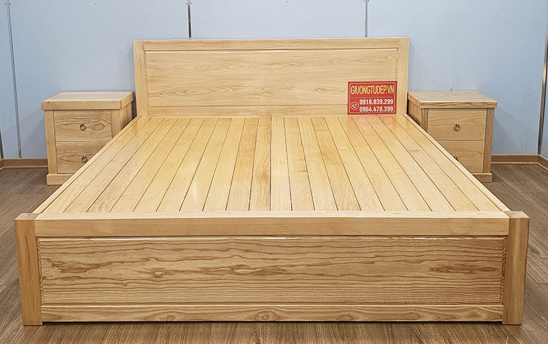 Giường Hộp Gỗ Sồi  Đẹp Hiện Đại
