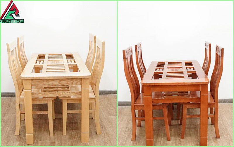Những thiết kế bàn ăn gỗ sồi  tinh xảo, đẹp mắt và an toàn cho người sử dụng tại GIUONGTUDEP