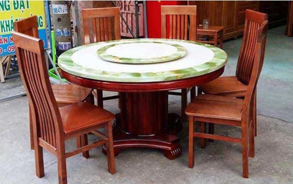 bàn tròn gỗ tự nhiên
