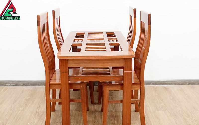 Bàn ăn gỗ xoan đào BA06 4 ghế