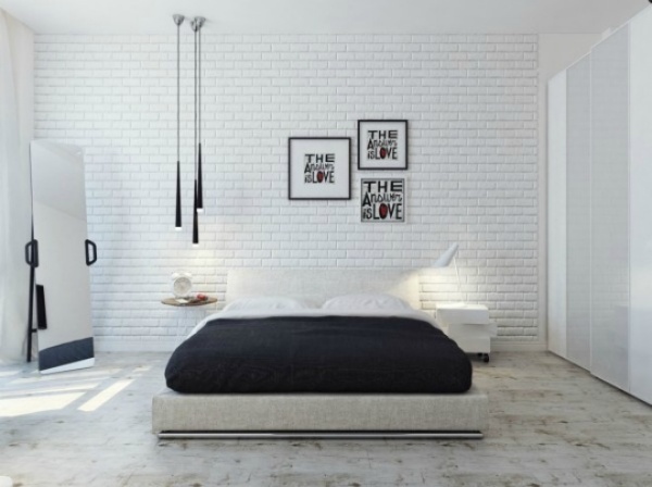 Những bức tường trắng và ga trải giường đen đơn giản là đủ để làm cho căn phòng nhỏ thoáng đãng và đủ sức chứa những giấc mơ bồng bềnh nhất của chủ nhân.