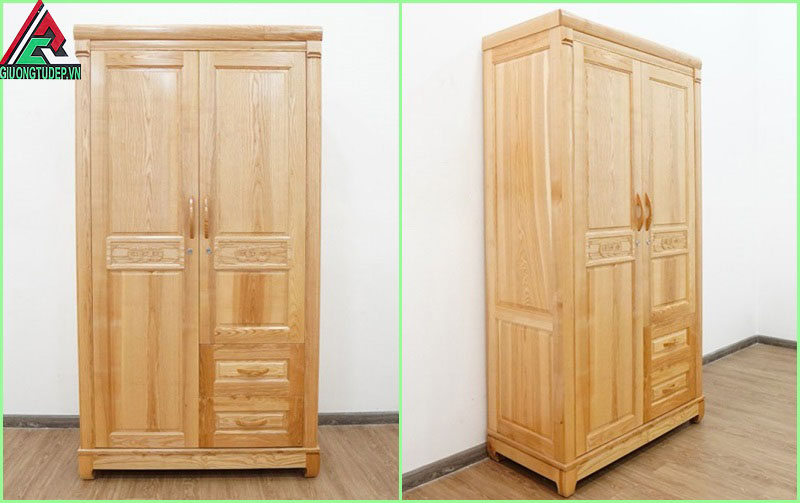 Mua tủ quần áo gỗ sồi 2 buồng 2 cánh tại Nội Thất Giường Tủ Đẹp bạn hoàn toàn an tâm về giá và chất lượng