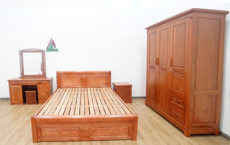Combo phòng ngủ gỗ sồi CB39 với màu sắc tự nhiên