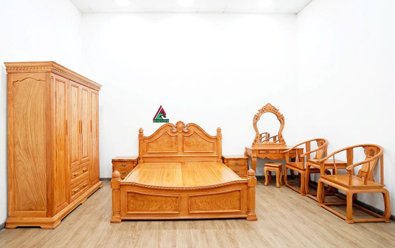Giường ngủ gõ đỏ TPHCM mang lại đẳng cấp khác biệt cho không gian phòng ngủ