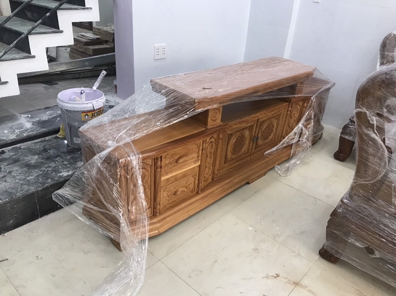 Kệ tivi gỗ gõ đỏ