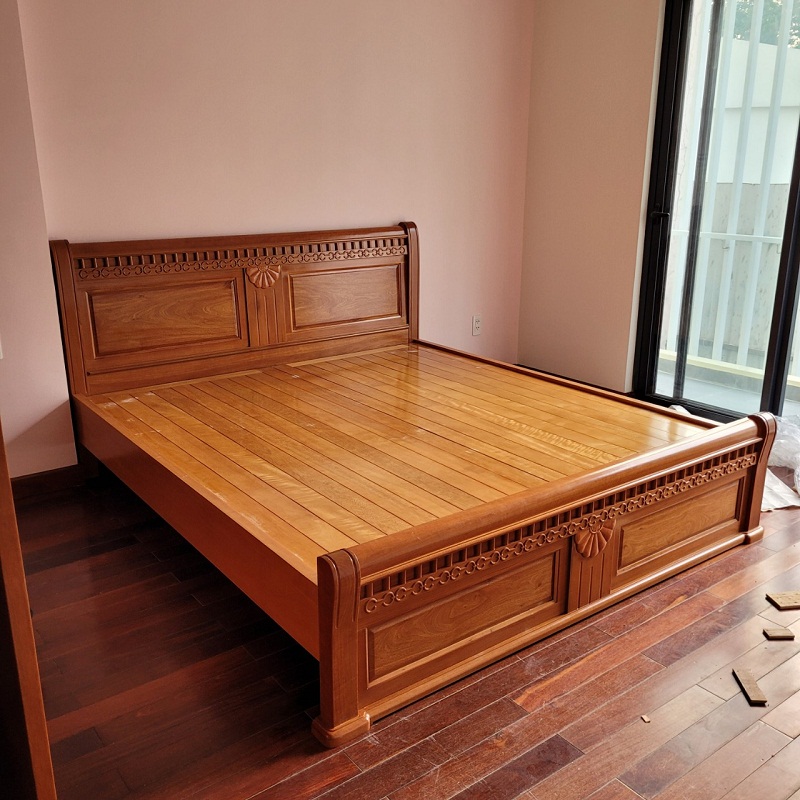 Giường gỗ đinh GN09