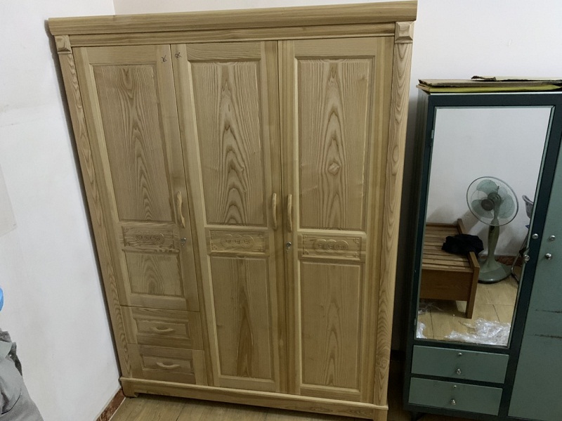 Nội Thất Giường Tủ Đẹp vừa hoàn thành lắp đặt tủ quần áo gỗ sồi TA05 cho khách ở Tân Bình, TP Hồ Chí Minh