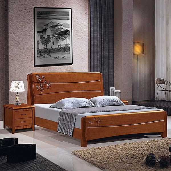 giường gỗ căm xe phong cách quyến rũ