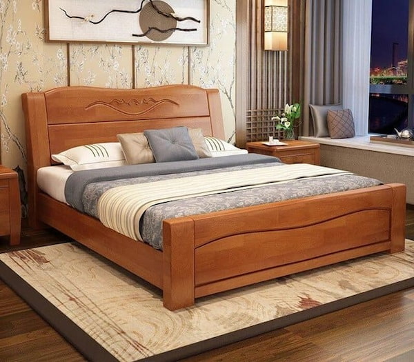 giường gỗ căm xe nhà phố
