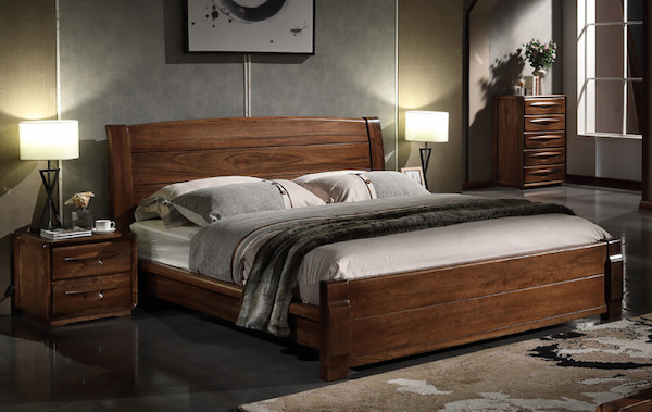 giường gỗ căm xe