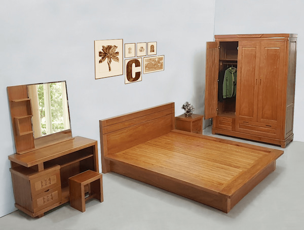 Giường gỗ đinh hương