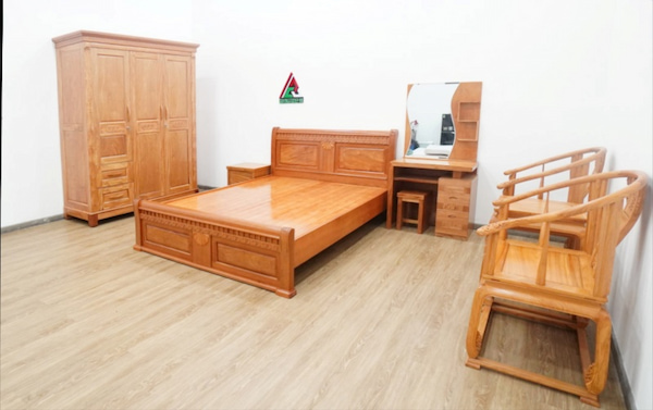giường gỗ đinh hương 1m2