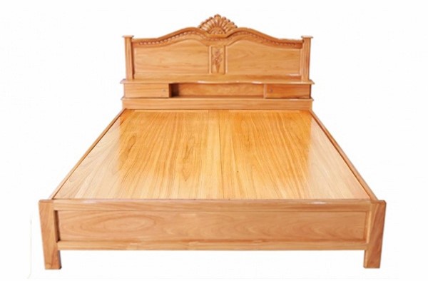 Giường gỗ đỏ ngăn kéo đầu giường