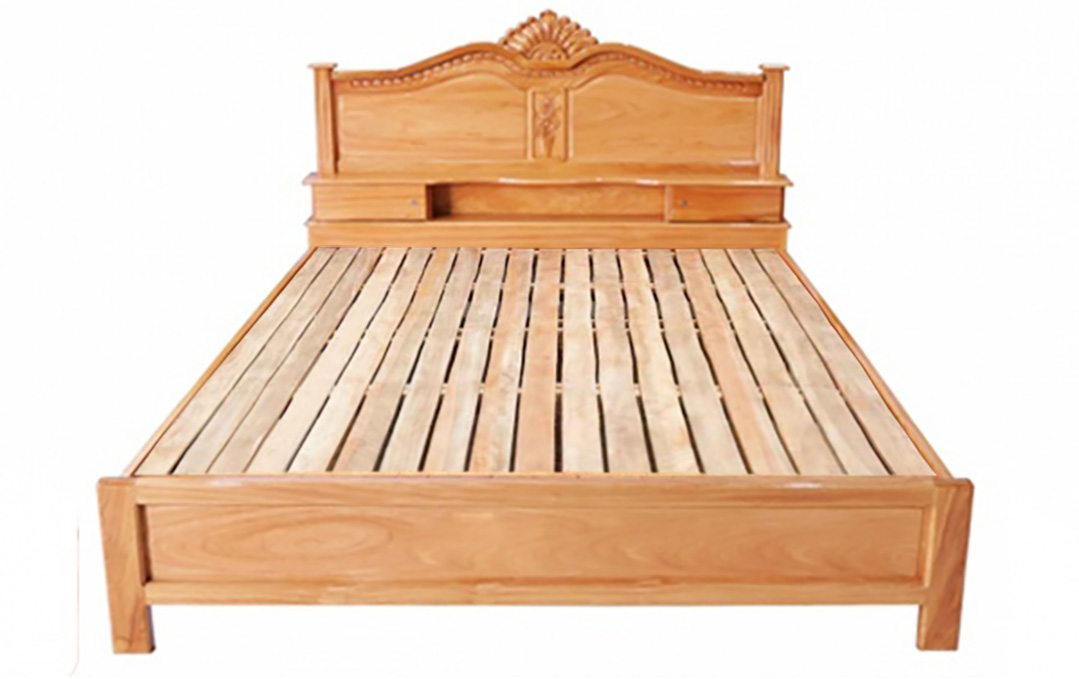 Giường ngủ gỗ đỏ ngăn kéo đầu giường 
