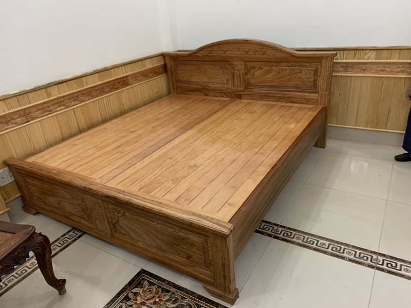 Nội Thất Giường Tủ Đẹp vừa hoàn thành lắp đặt giường gỗ gõ đỏ GN34 