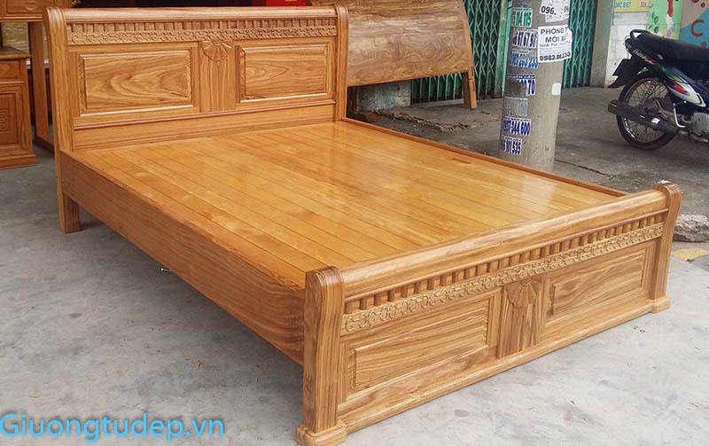 Mẫu giường gỗ hương vân