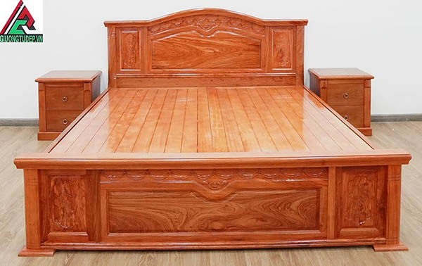 giường gỗ hương đá 1m2
