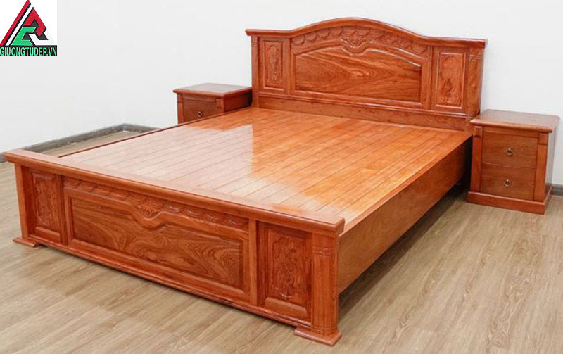 Mẫu giường gỗ hương đá GN55 nữ hàng dạt phản
