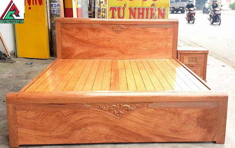 Giường gỗ hương đá Hóc Môn của Nội Thất giường Tủ Đẹp rất bền, chắc chắn và giá rẻ