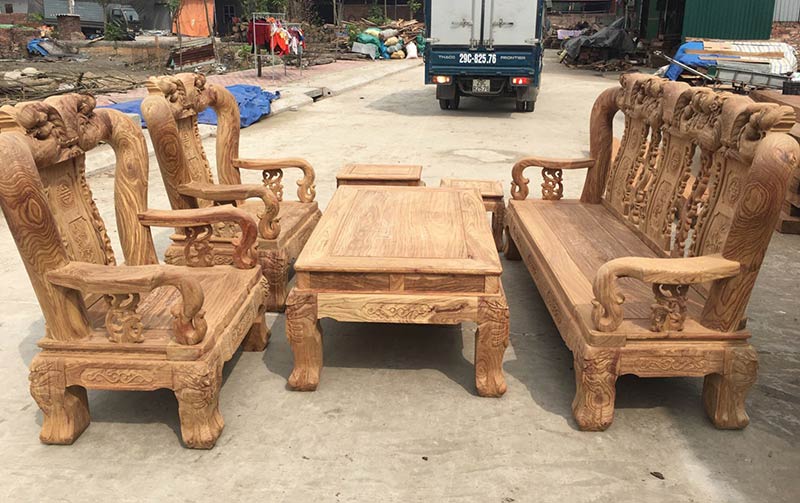 Bộ bàn ghế gỗ hương vân