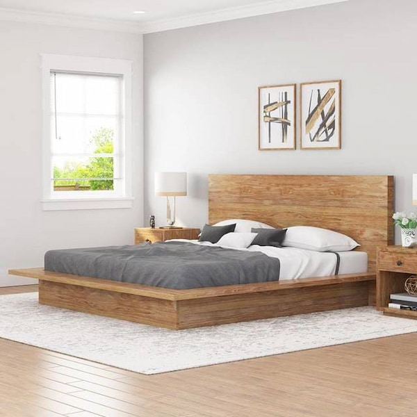 giường gỗ sồi kiểu Nhật