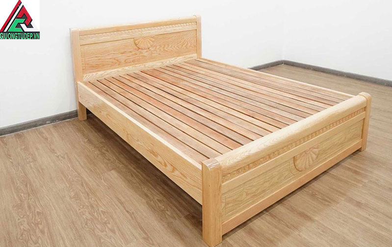 Mẫu giường ngủ gỗ sồi GN07