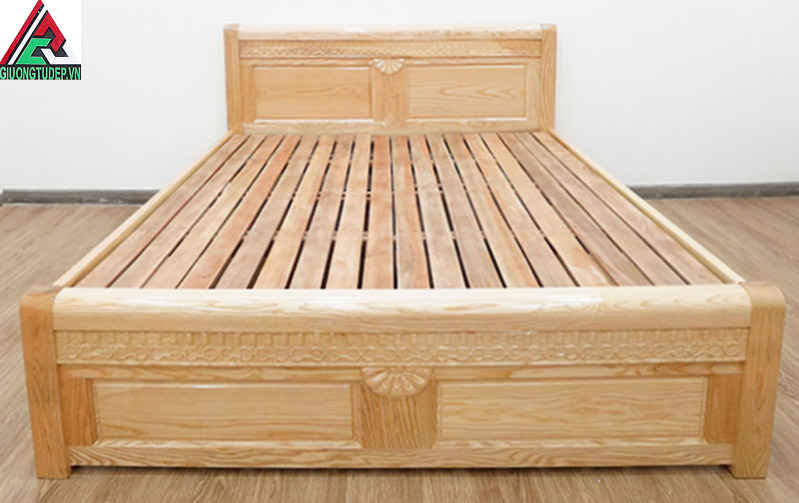 Mẫu giường ngủ gỗ sồi GN40