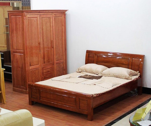giường gỗ xoan đào 1.8 x2m