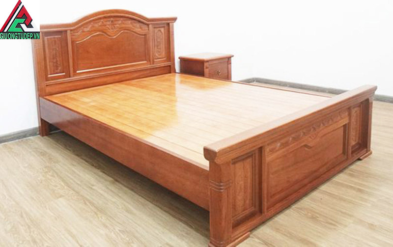 Mẫu giường gỗ xoan đào GN11 nữ hoàng dạt phản