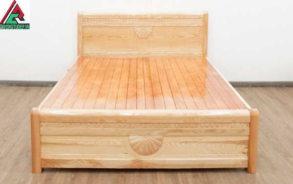 giường hộp gỗ sồi