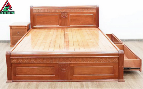 giường hộp gỗ xoan đào