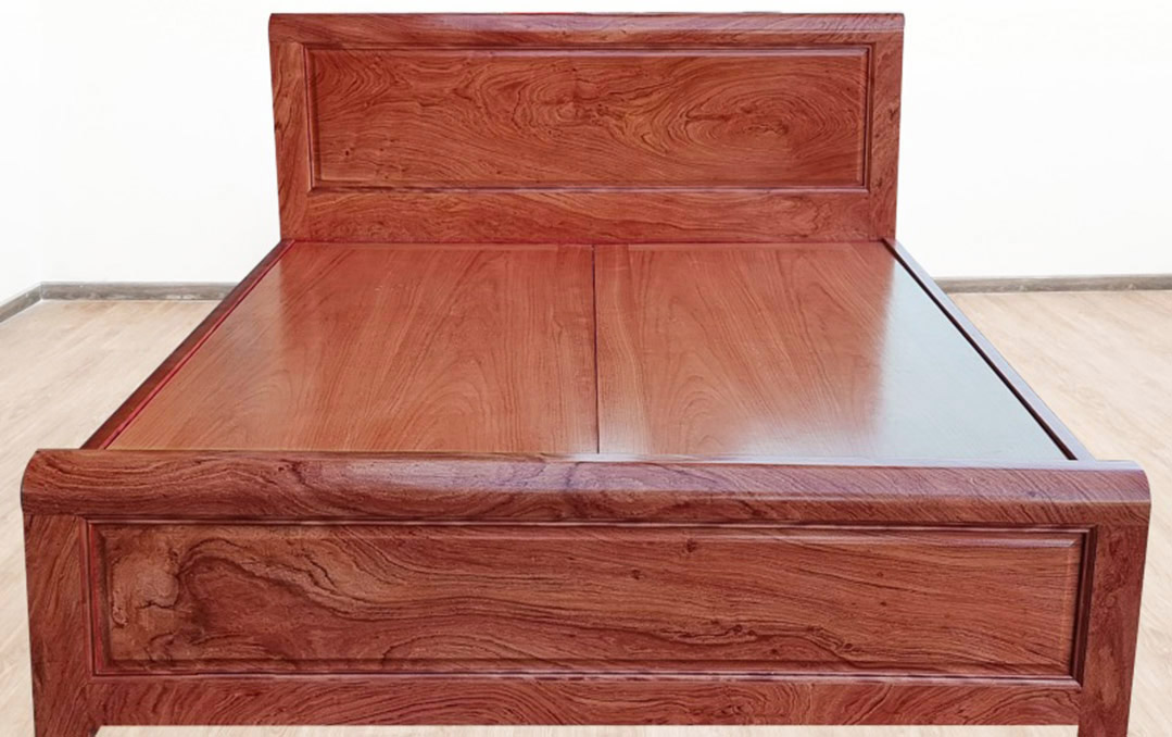 Giường gỗ hương đá trơn hiện đại mã sản phẩm GN101